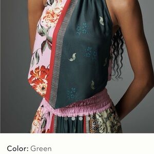 Floral and Patterned Halter Top